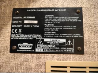 Cabezal Vox AC30HWH Amplificador de Guitarra
