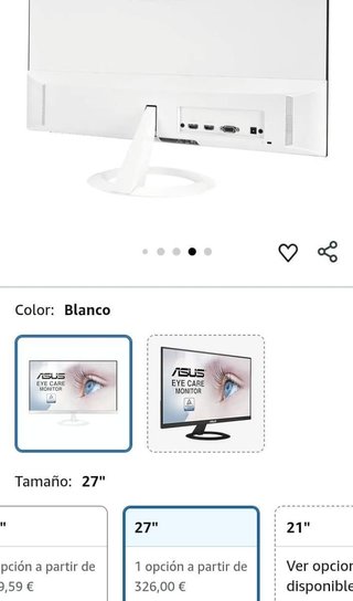 ASUS VZ279HE-W - Monitor para PC