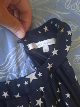 Vestido negro estrellas blanco Talla XS