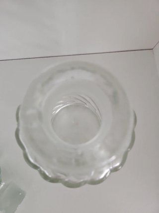 Frasco de Cristal Baccarat / Saint-Louis Mod.Bambu