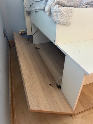 Cama compacta 90x190cm con escritorio y almacenaje