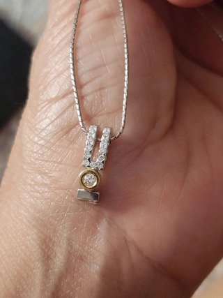 Collar 18k Diamante Natural 5.5g 18