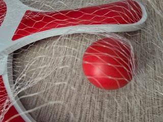 Palas de playa Coca-Cola con pelota