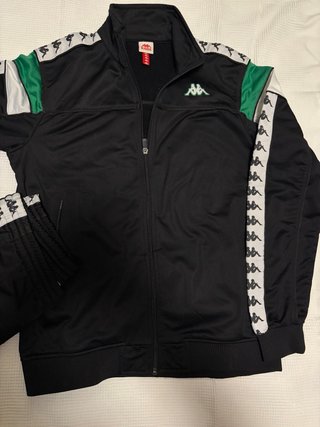 Tuta Kappa Completa Uomo Nero/Verde