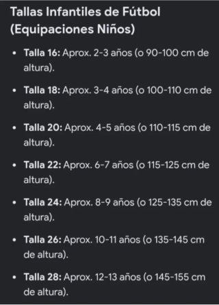 Trajes de niños