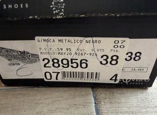 Zapatos Pepe Varo Tacon Mujer Negro Vintage T38