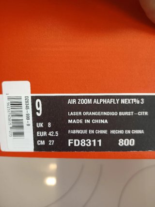 Nike Air Zoom Alphafly Next 3 Talla 42.5