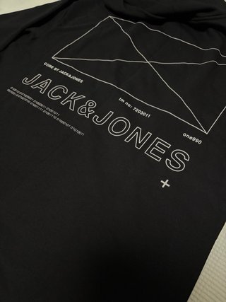 Felpa con cappuccio Jack&Jones nera