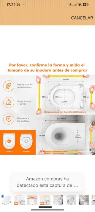 Tapa WC nueva sin usar, caja original