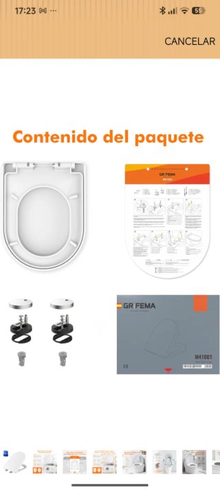 Tapa WC nueva sin usar, caja original