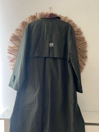 Trench Zara Marrón y Verde Talla M