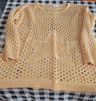 Blusa de hilo calada mujer talla única