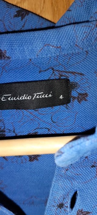 Polo Emidio Tucci Azul Estampado