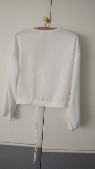 Camiseta blanca mujer manga larga