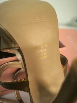 Nuevos Zapatos de baile dorados Talla 36