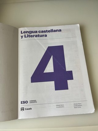libro lengua castellana y literatura 4 eso