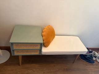 Banco y perchero recibidor estilo mediterráneo