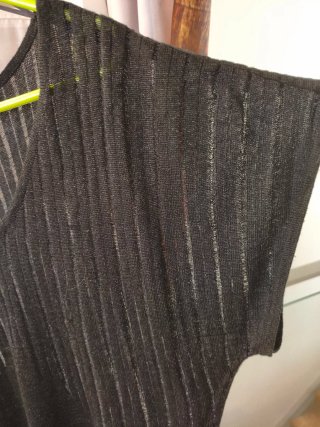 Vestido corto negro efecto traslúcido, ibicenco