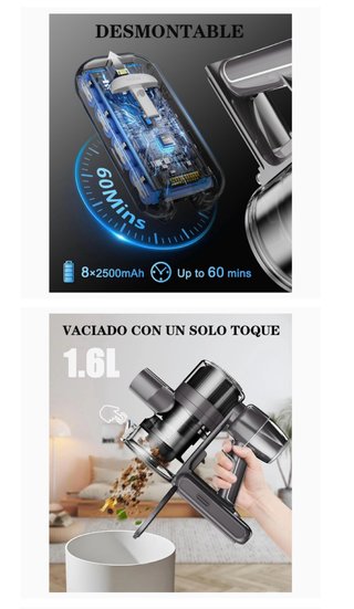 Aspiradora Sin Cable Potente