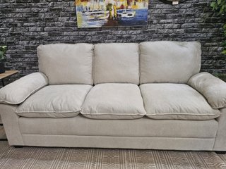 Sofá de 3 plazas beige tela
