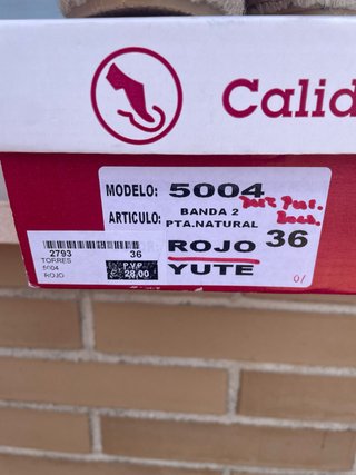 Zapatillas esparto rojas Torres Calidad
