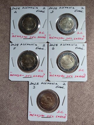 Lote Monedas De 2 Euros Conmemorativas Alemania