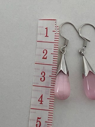 Pendientes Plata Opalina Rosa