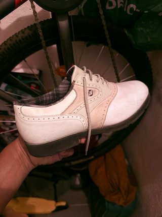 Zapato de golf FootJoy mujer beige/blanco