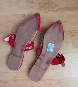 Sandalias rojas mujer