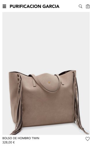 Bolso Serraje Flecos Beige ocasion !