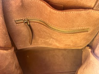 Bolso Serraje Flecos Beige ocasion !