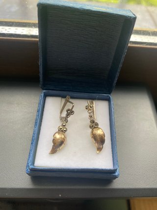 Pendientes Vintage Hojas Oro y Plata