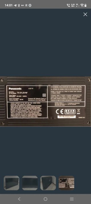 TV Panasonic Viera TX-37LZD7OF 37 LCD