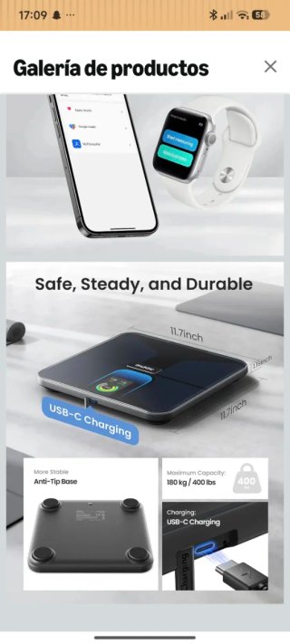 Báscula Inteligente Bluetooth WiFi Nueva