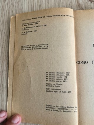 Lote 4 libros de ajedrez colección Bruguera