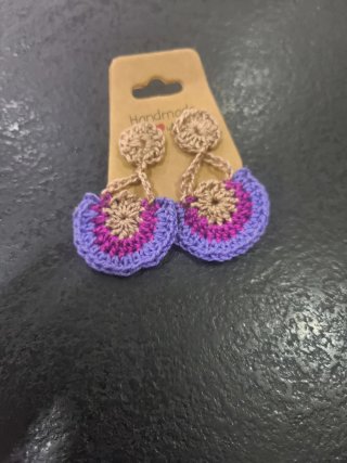 Pendientes crochet hechos a mano