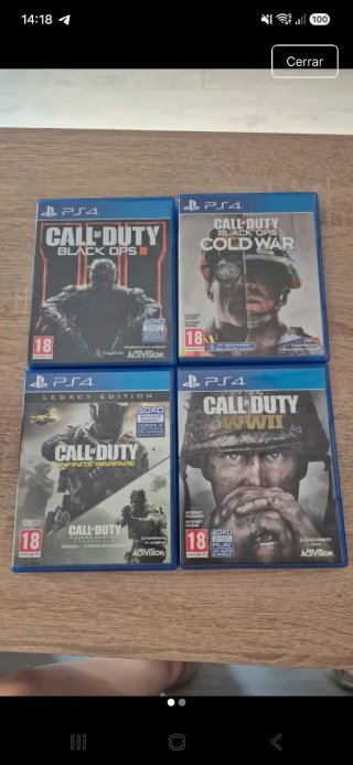 Pack 4 Juegos Call of Duty PS4