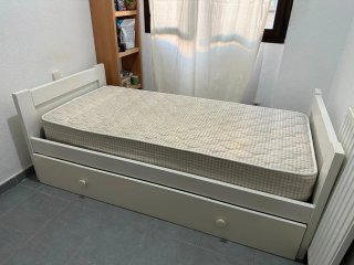 Cama nido blanca con colchón