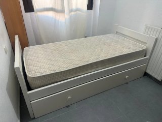 Cama nido blanca con colchón