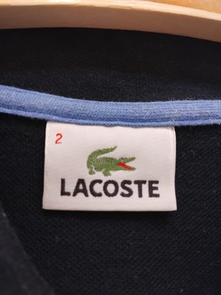 Polo Lacoste Marino Rayas
