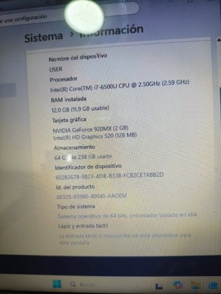 Portátil ASUS i7 | 12GB RAM | Win 11 Home | 15,6"