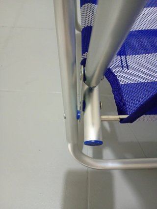 Silla de Playa Monty Rayas Azul y Plata
