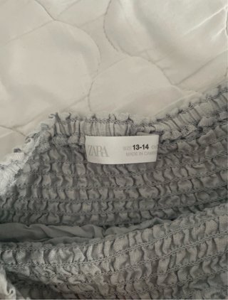 Falda Zara Talla Única Azul/Gris