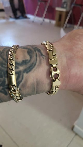 2x Pulsera Oro 14K 585