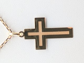 Cadena y Cruz Oro 9K