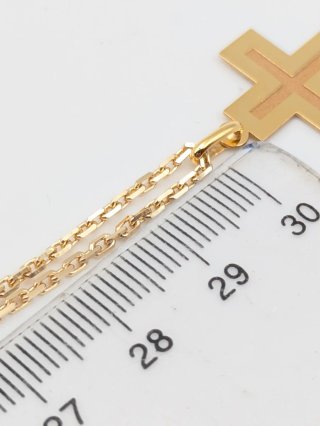 Cadena y Cruz Oro 9K