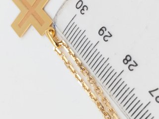 Cadena y Cruz Oro 9K