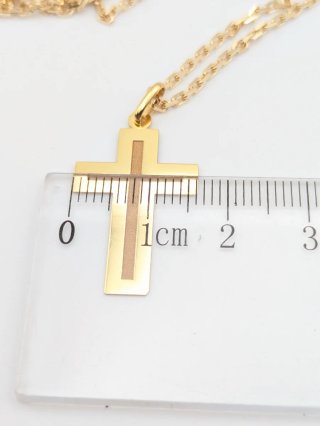 Cadena y Cruz Oro 9K