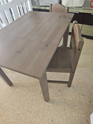 Mesa y Sillas Infantiles Madera