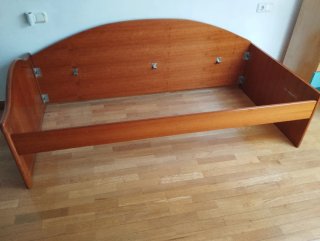 Cama nido de madera y metal